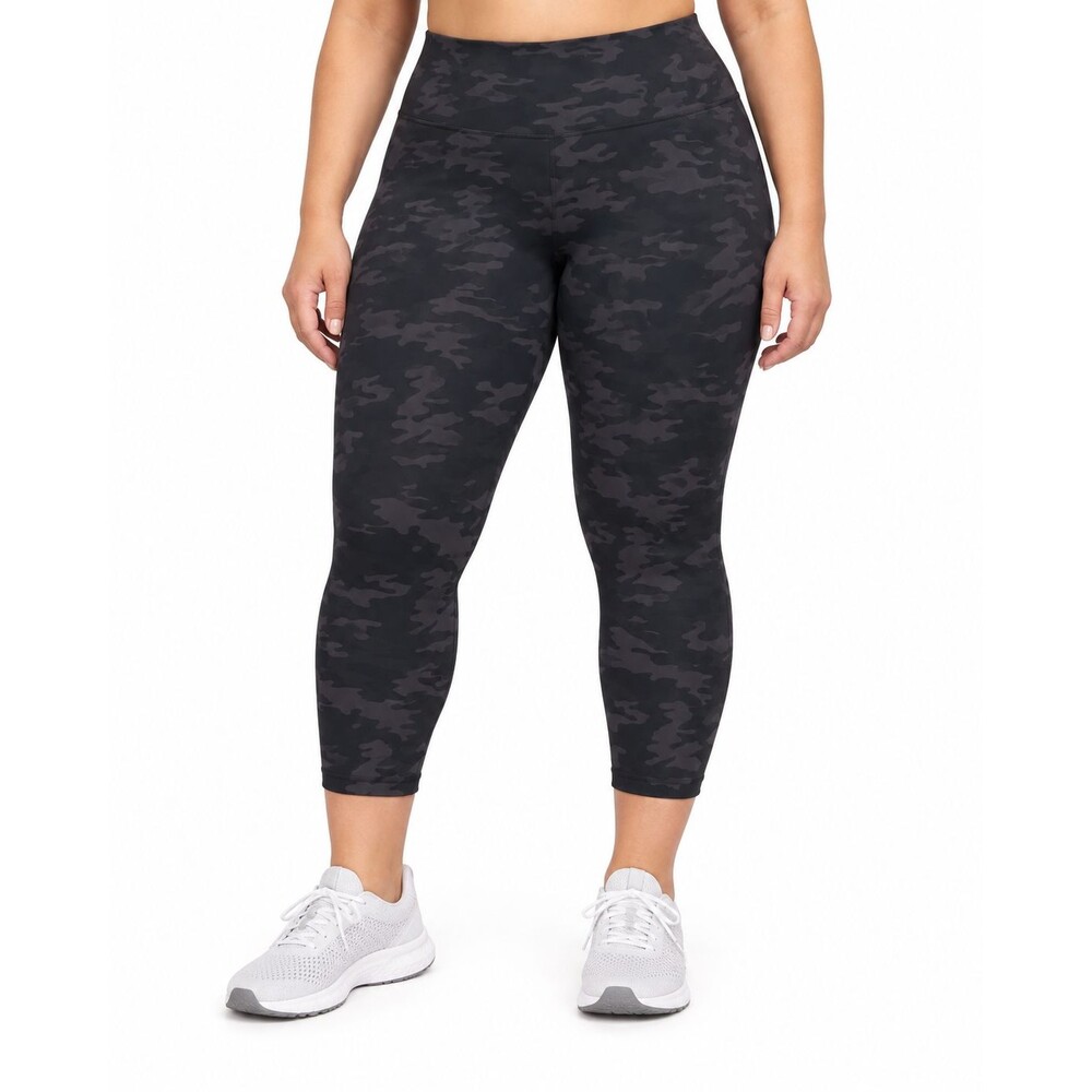 Spanx Leggings Women's 2X Black & Gray Compression Seamless Camo High Waist NWOT